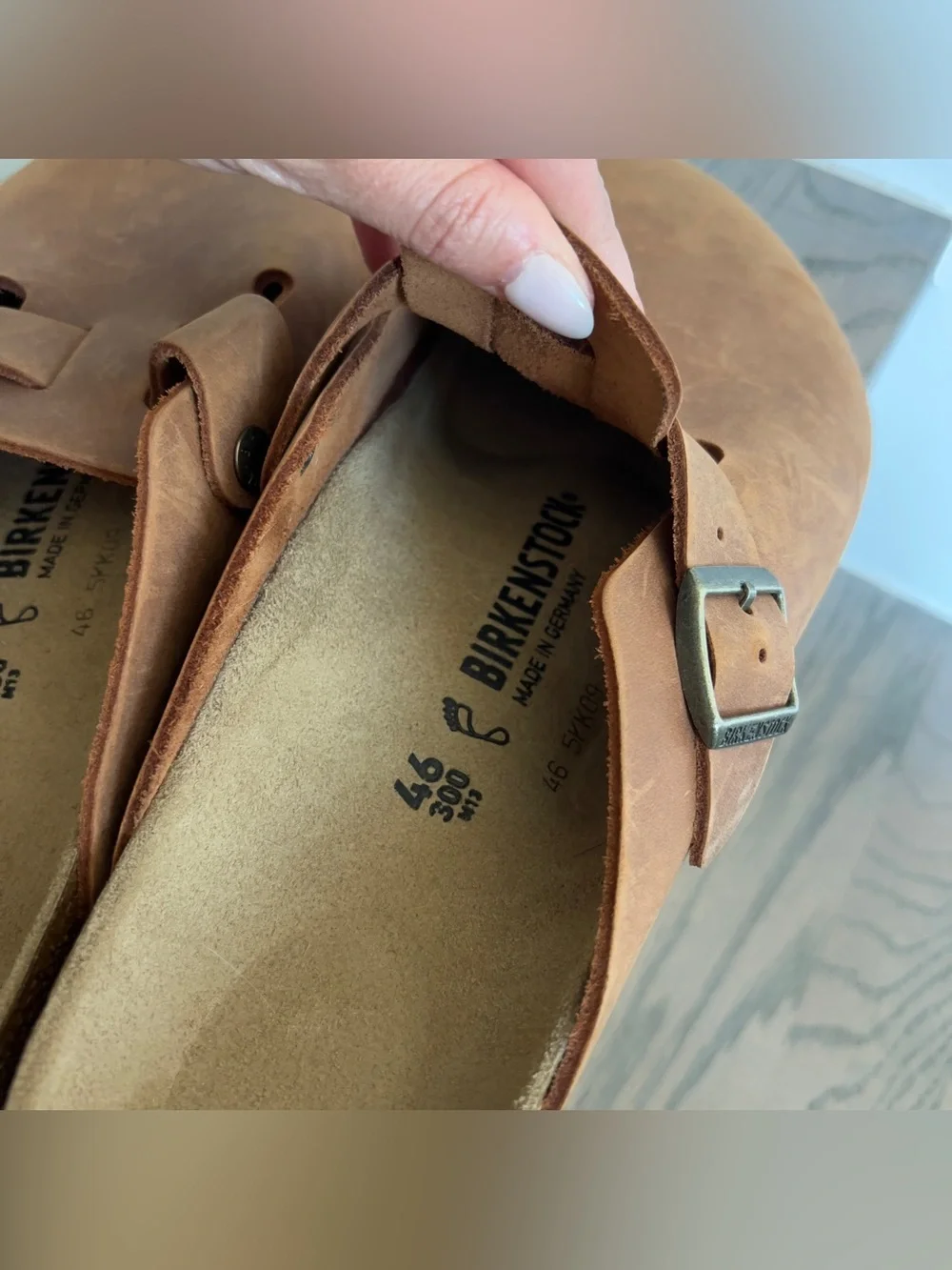 Birkenstock Boston Oiled Leather Clogs for Men in Cognac Brown NWT
